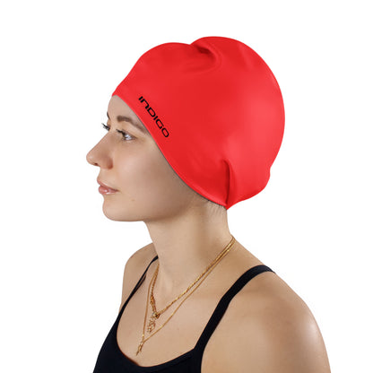 Gorro de Natación Silicona para Cabellos Largos Extra Grande INDIGO