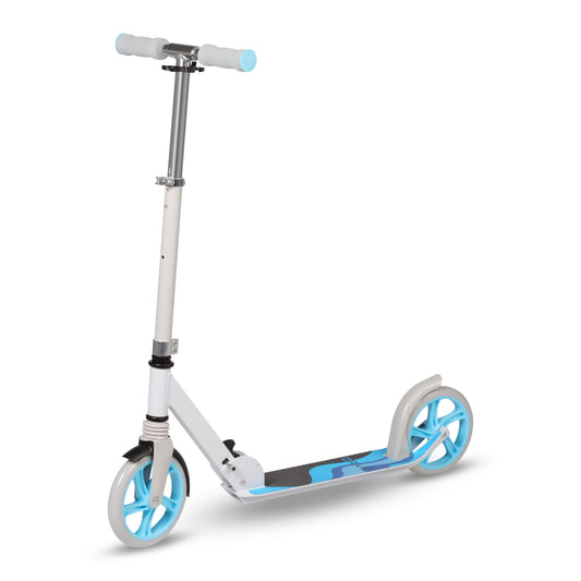 Trotinete Dobrável Para Adultos Até 100 Kg DRIVE INDIGO Branco-Luz Azul