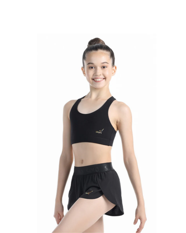 Top Elastico a Spalline SOLO Nero
