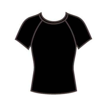 Camiseta Mangas Raglán de Algodón SOLO Negro