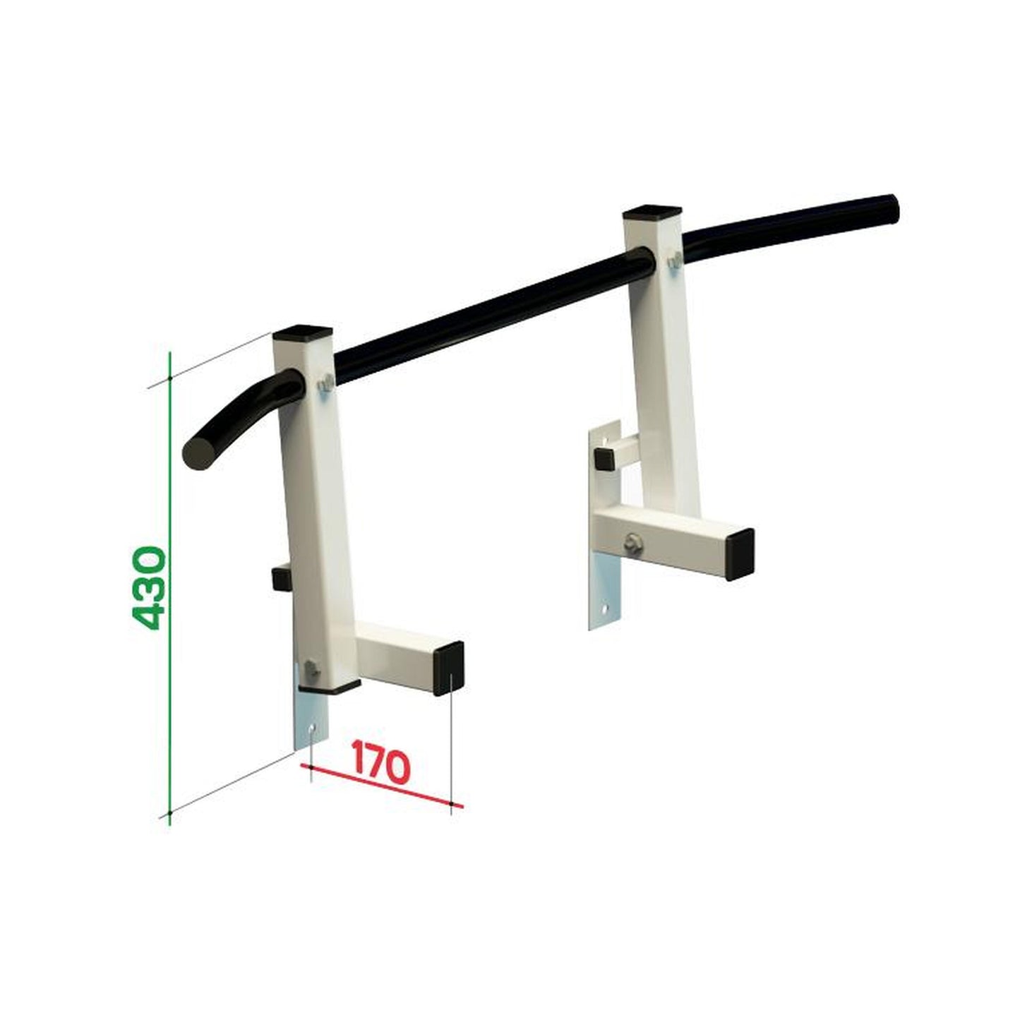 Barra pull-up de parede com punho largo dobrável até 150 kg SPECTRUM SPEKTR3 100*37,5 cm