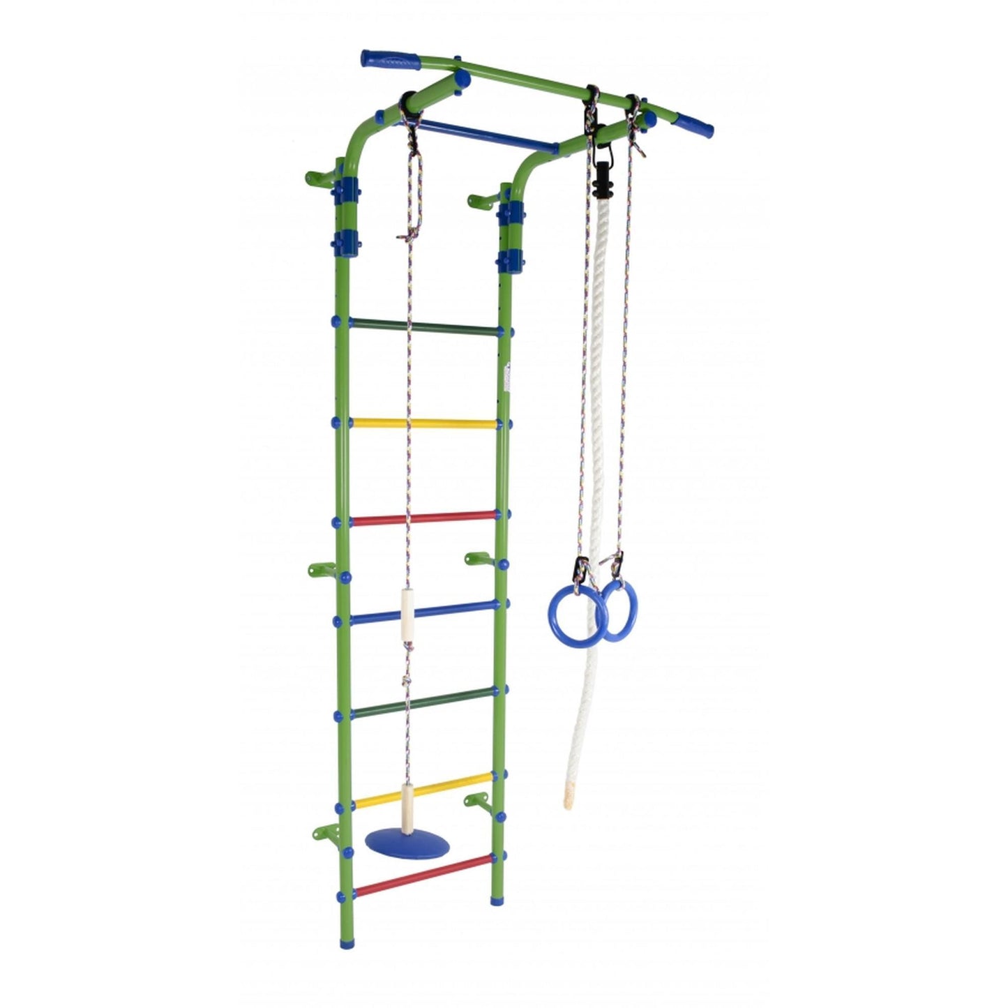 START2 Wall-Mounted Children's Gym with Stall Bars, Rings, and Swing 217*75*52.5 cm