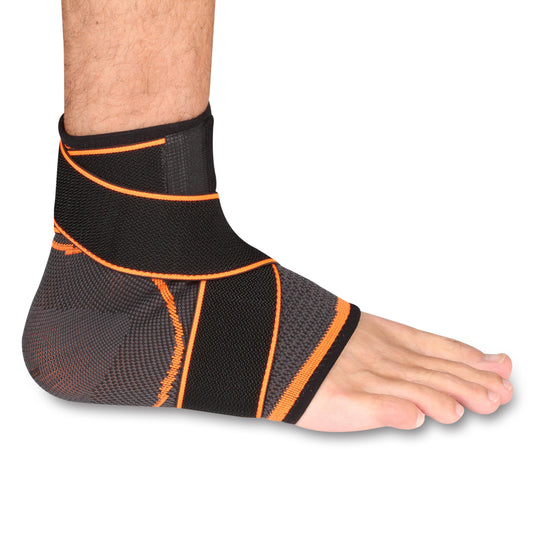 Elastic Ankle Brace with Compression Straps