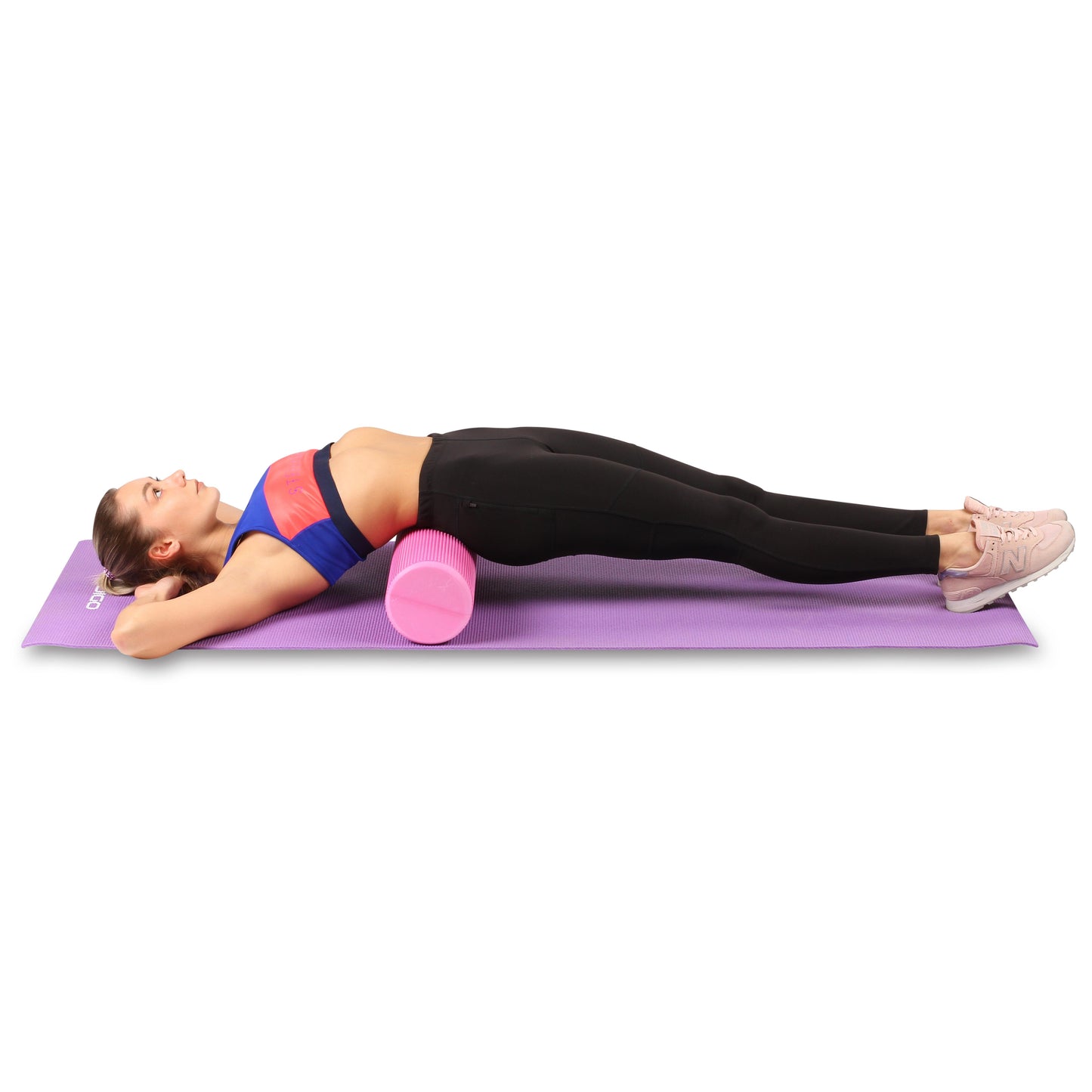 Rolo de Espuma Faom Roller Para Massagem Muscular, Yoga e Fitness INDIGO 90*15 cm