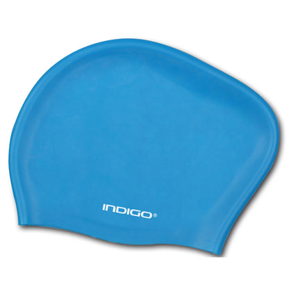 Gorro de Natación Silicona para Cabellos Largos INDIGO