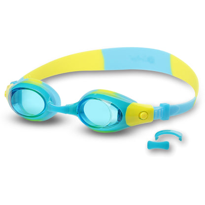 Children's Swimming Goggles with Interchangeable Nose Bridge Plum Indigo